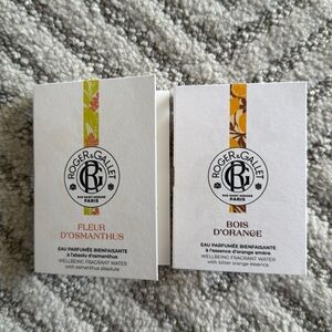 Lot of 2 Roger & Gallet (Fleur Dosmanthus & Bois Dorange) 1.2 ml each
